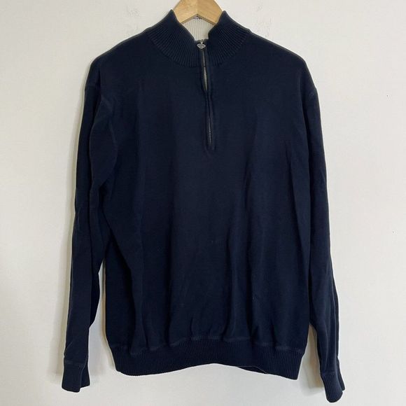 Callaway Golf Sport Mens 1/4 Zip Pullover Sweater Sweatshirt Blue Size XL Cotton - Picture 2 of 9